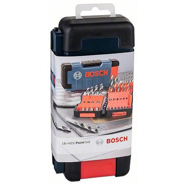 Coffret toughbox 18 forets métaux hss pointteq 2608577350 bosch
