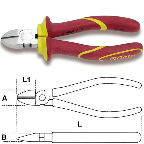Pince coupante diagonale isolée 1000v 1082mq beta