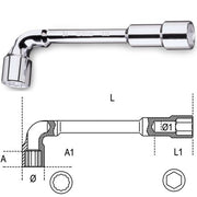 Clés à pipe débouchée chromée polie 932 beta