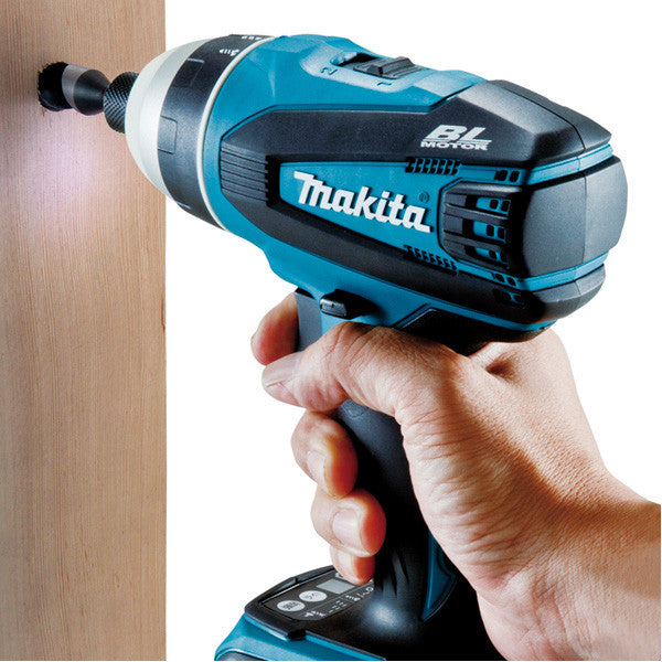 Perceuse 4 fonctions 18v lxt 2x5 ah en makpac dtp141rtj makita