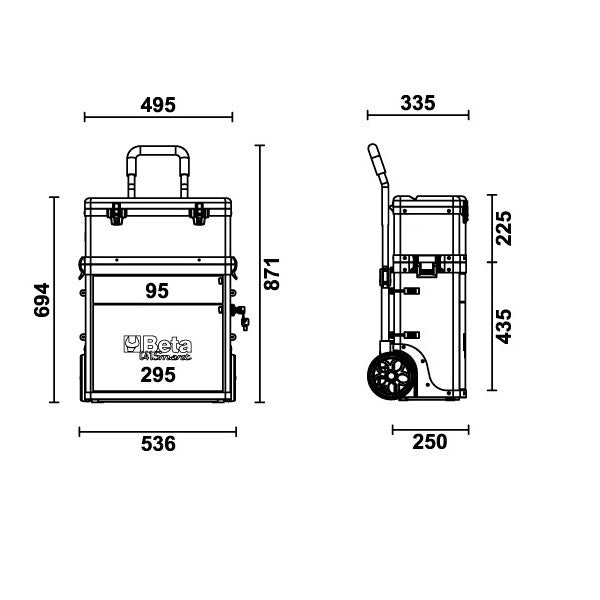 Chariot porte-outils 2 modules superposables c41s 041000001 beta
