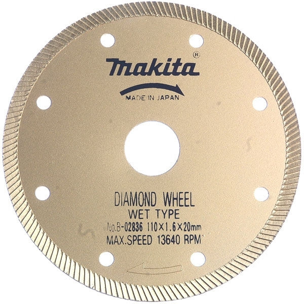 Disque diamant crenelé 110mm pour 4101rh b-22034 makita