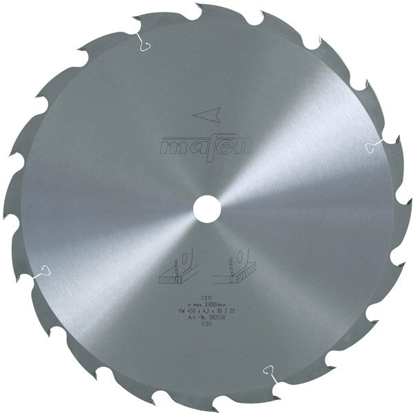 Lame scie carbure 450mm 20 dents pour mks185ec 092536 mafell