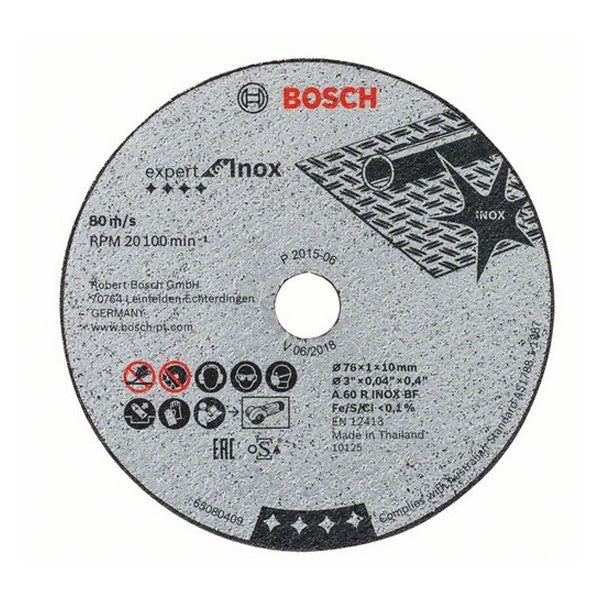 Disques à tronçonner 76 mm expert for inox 2608601520 bosch