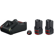 Pack 2 batteries 12v 2ah + chargeur 1600a019r8 bosch