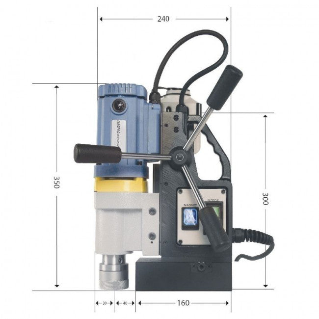 Perceuse magnétique magpro 40 1/s adjust swivel 490140s jepson power