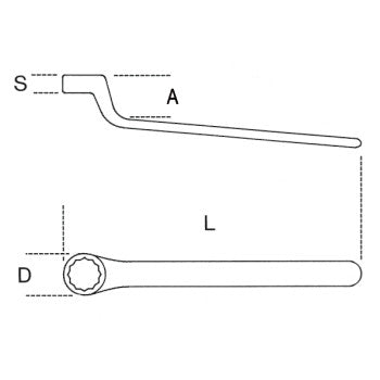 Clé polygonale contre-coudée 89mq 8 000890108 beta