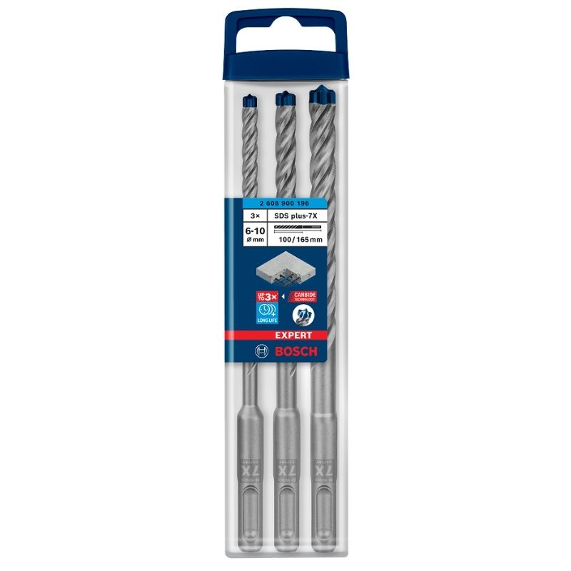 Coffret 3 forets béton sds-plus 7x 6/8/10 mm 2608900196 bosch