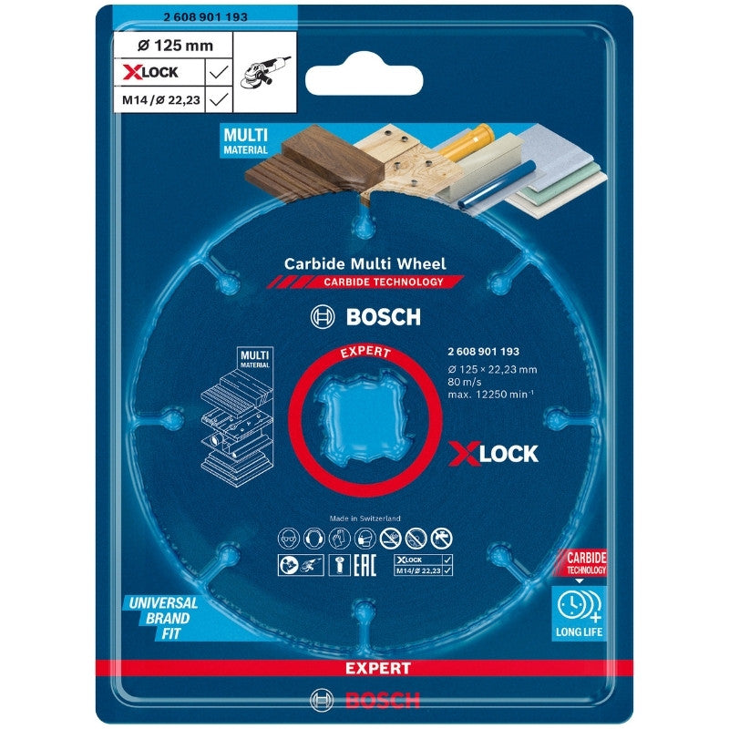 Disque x-lock carbure multimatériaux 125 mm 2608901193 bosch