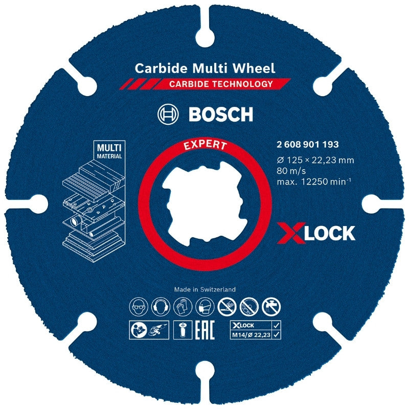 Disque x-lock carbure multimatériaux 125 mm 2608901193 bosch