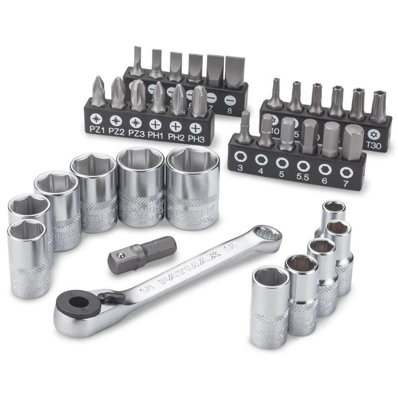 Coffret 1/4" 37 pièces stakbox s fatmax fmmt19101-0 stanley