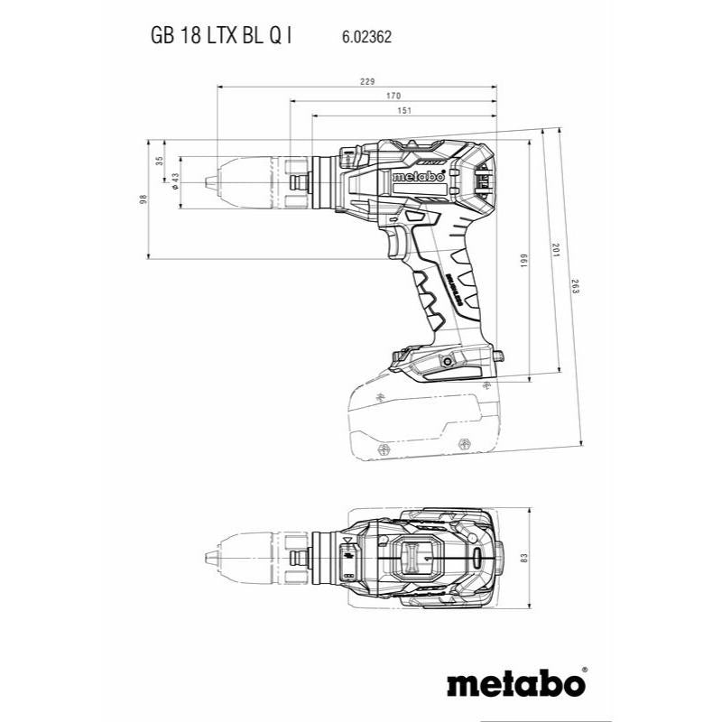 Taraudeuse 18v solo gb 18 ltx bl q i 602362840 metabo