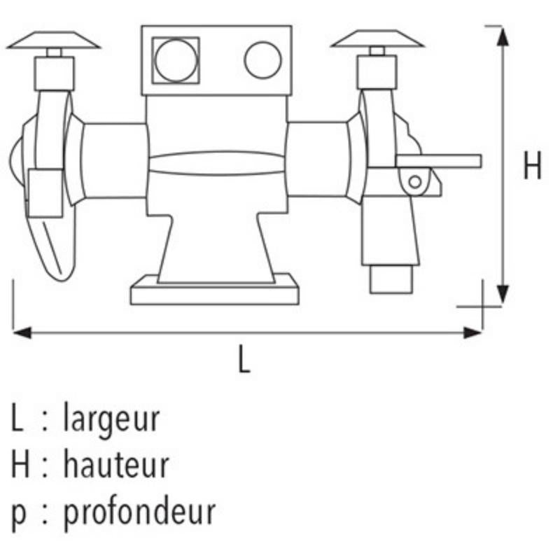 Touret lapidaire type116 + socle tri 20113021 sidamo