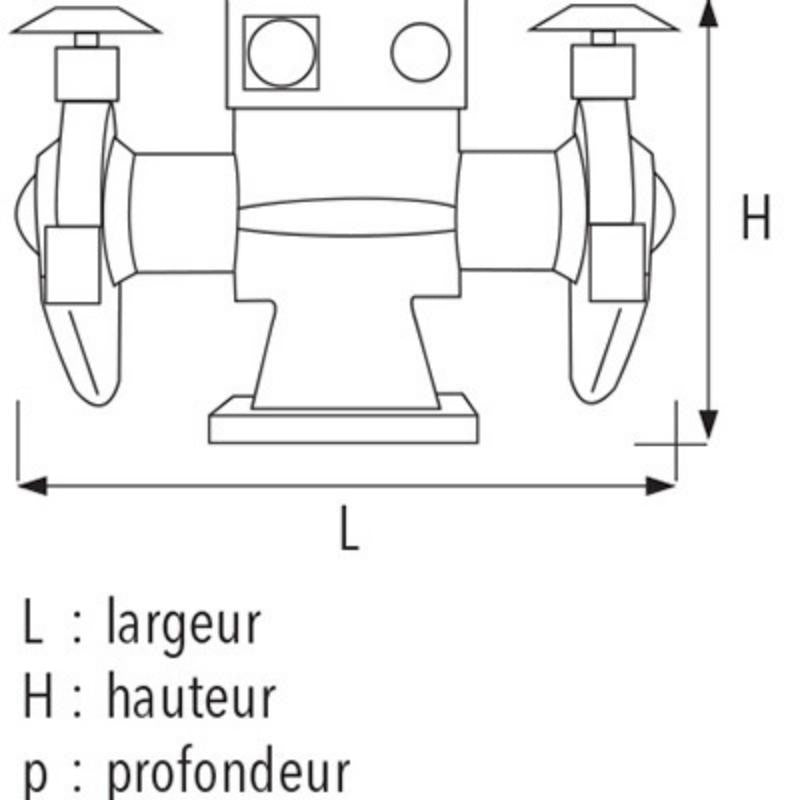 Touret à meuler 119 m-m/d.150 / 400 v tri 20113002 sidamo