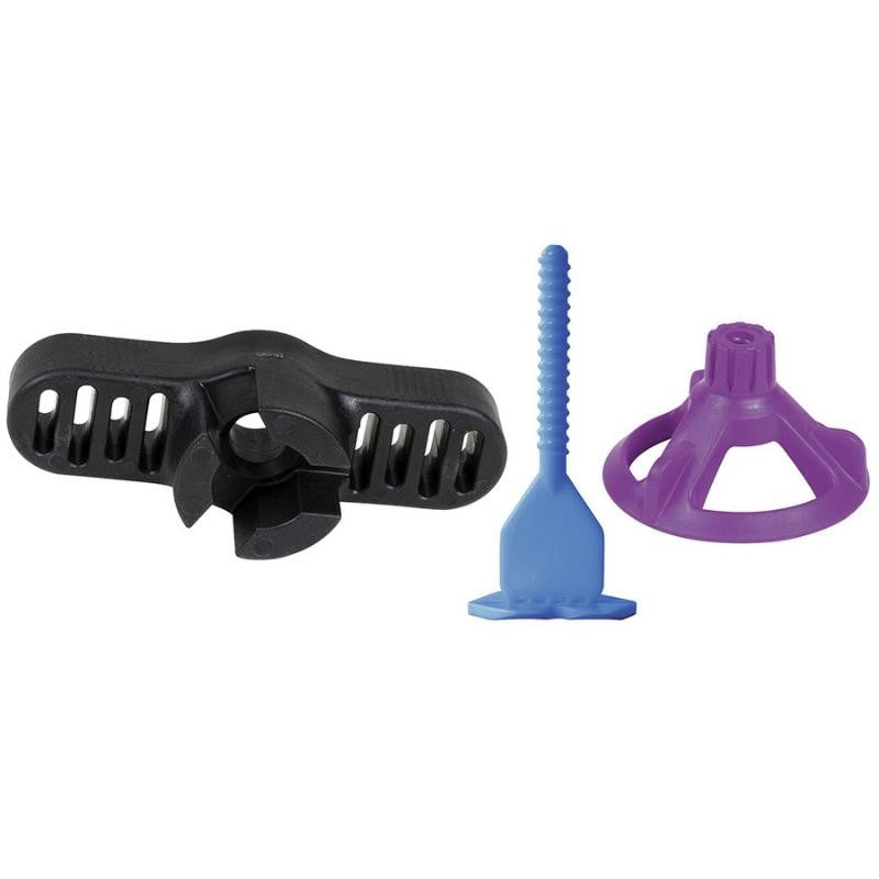 Kit croisillons auto-nivelant à vis + écrous + poignée de serrage
