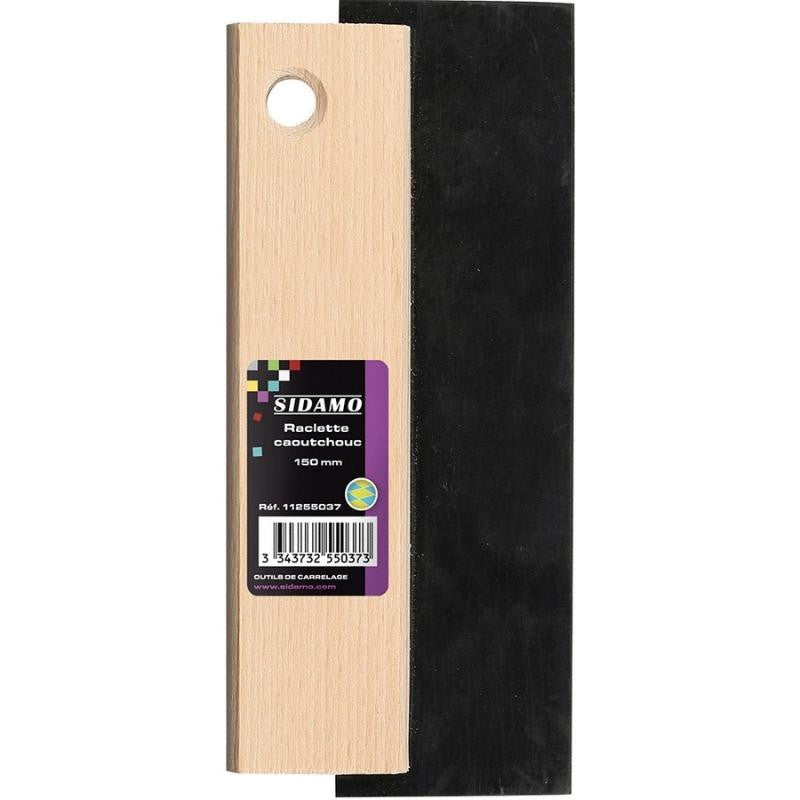 Raclette caoutchouc noir monture bois