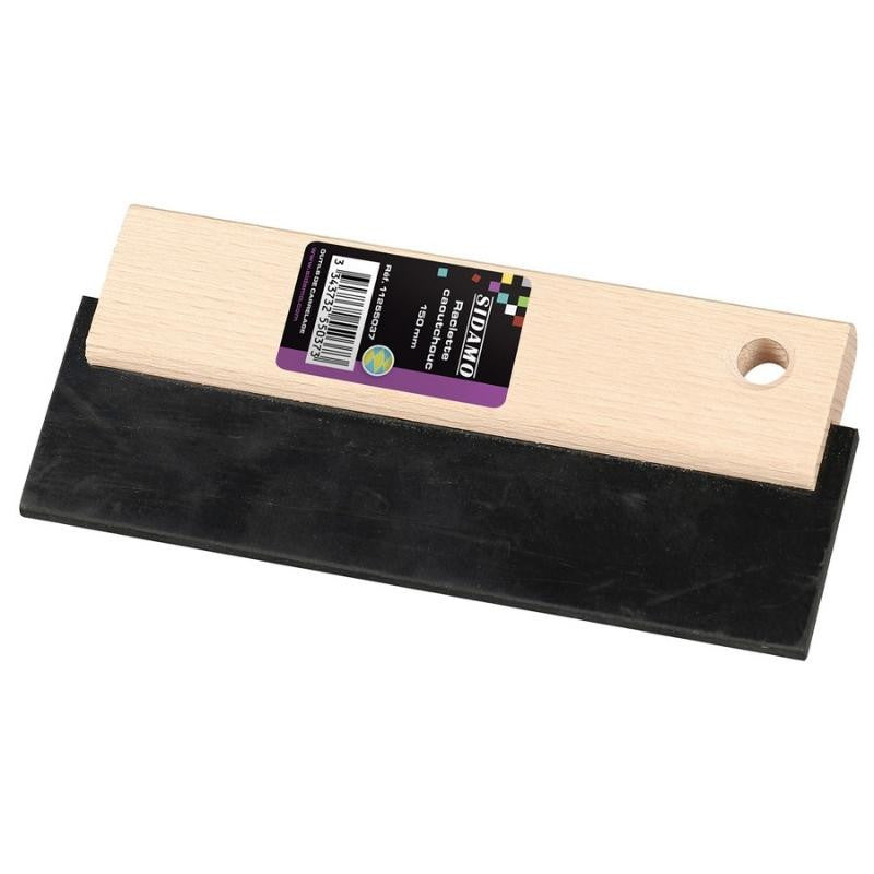 Raclette caoutchouc noir monture bois