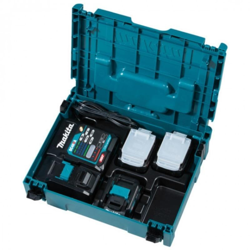 Pack 2 batteries 40v max xgt 2.5ah + chargeur 191j816 makita