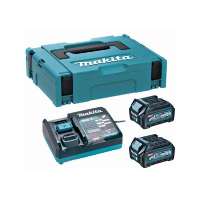Pack 2 batteries 40v max xgt 2.5ah + chargeur 191j816 makita