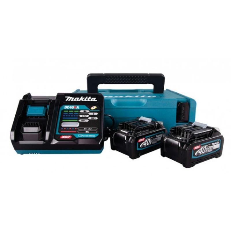 Pack 2 batteries 40v max xgt 4ah + chargeur 191j971 makita