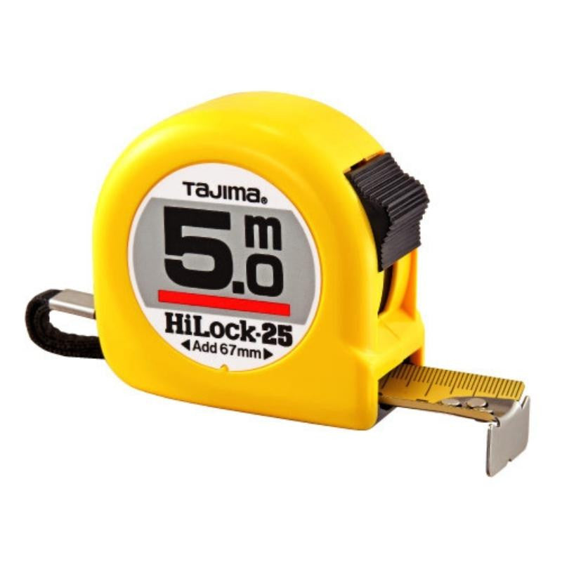 Mètre ruban hi lock 16 ou 25mm 3 à 10 m tajima