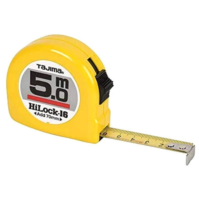 Mètre ruban hi lock 16 ou 25mm 3 à 10 m tajima