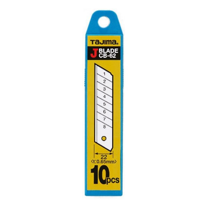 Boîte de 10 lames de rechange 22mm extra strong cb62h tajima