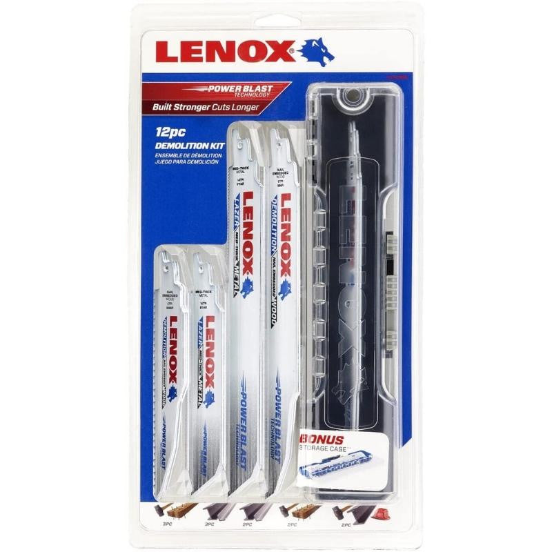Kit de 12 lames bi-métal de scie sabre démolition 1214412rkd lenox