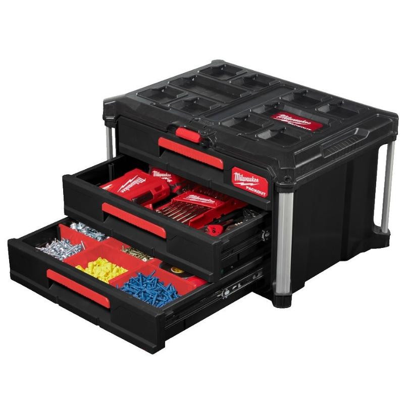 Coffret 3 tiroirs packout 4932472130 milwaukee