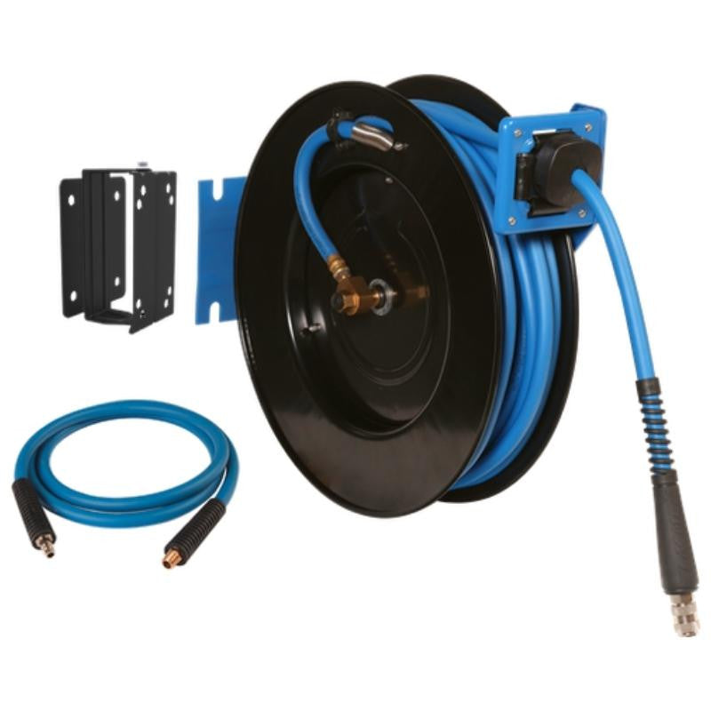 Enrouleur auto 20m +2m ø9.5mm lacm'flex + support 326220 lacme