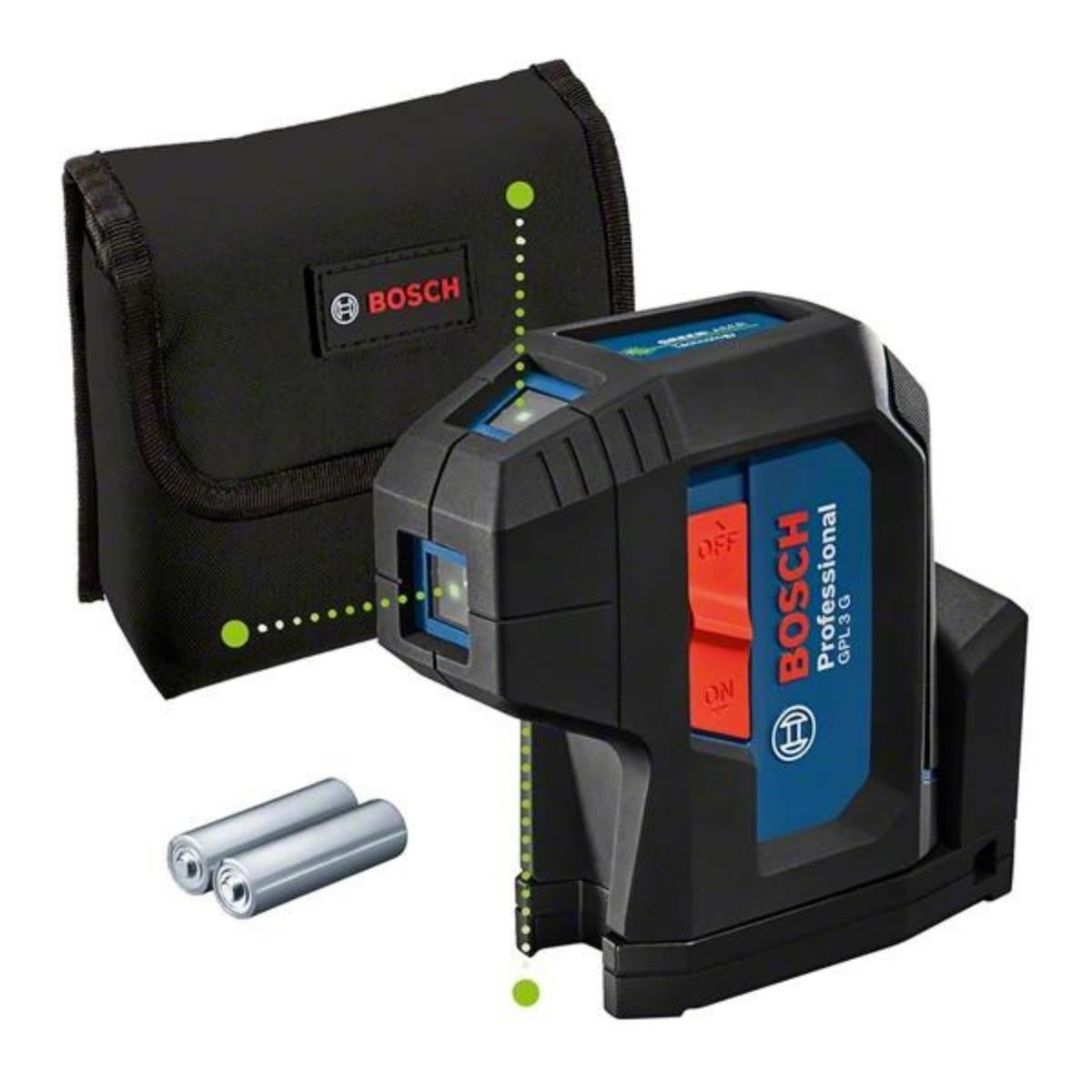 Laser auto 3 points portee 30 m vert gpl3g 0601066n00 bosch