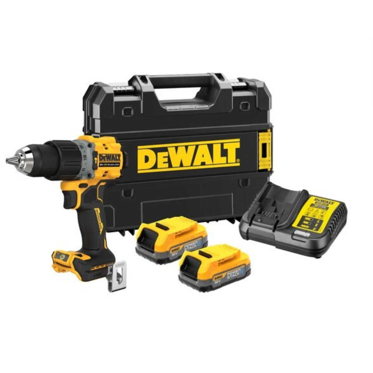 Perceuse à percussion 18v xr powerstack 2x1.7 ah dcd805e2t-qw dewalt
