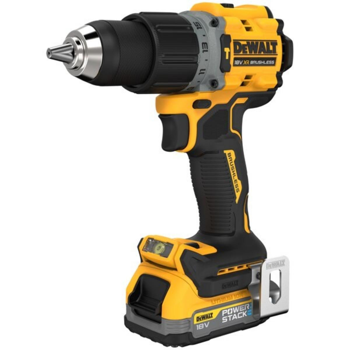 Perceuse à percussion 18v xr powerstack 2x1.7 ah dcd805e2t-qw dewalt