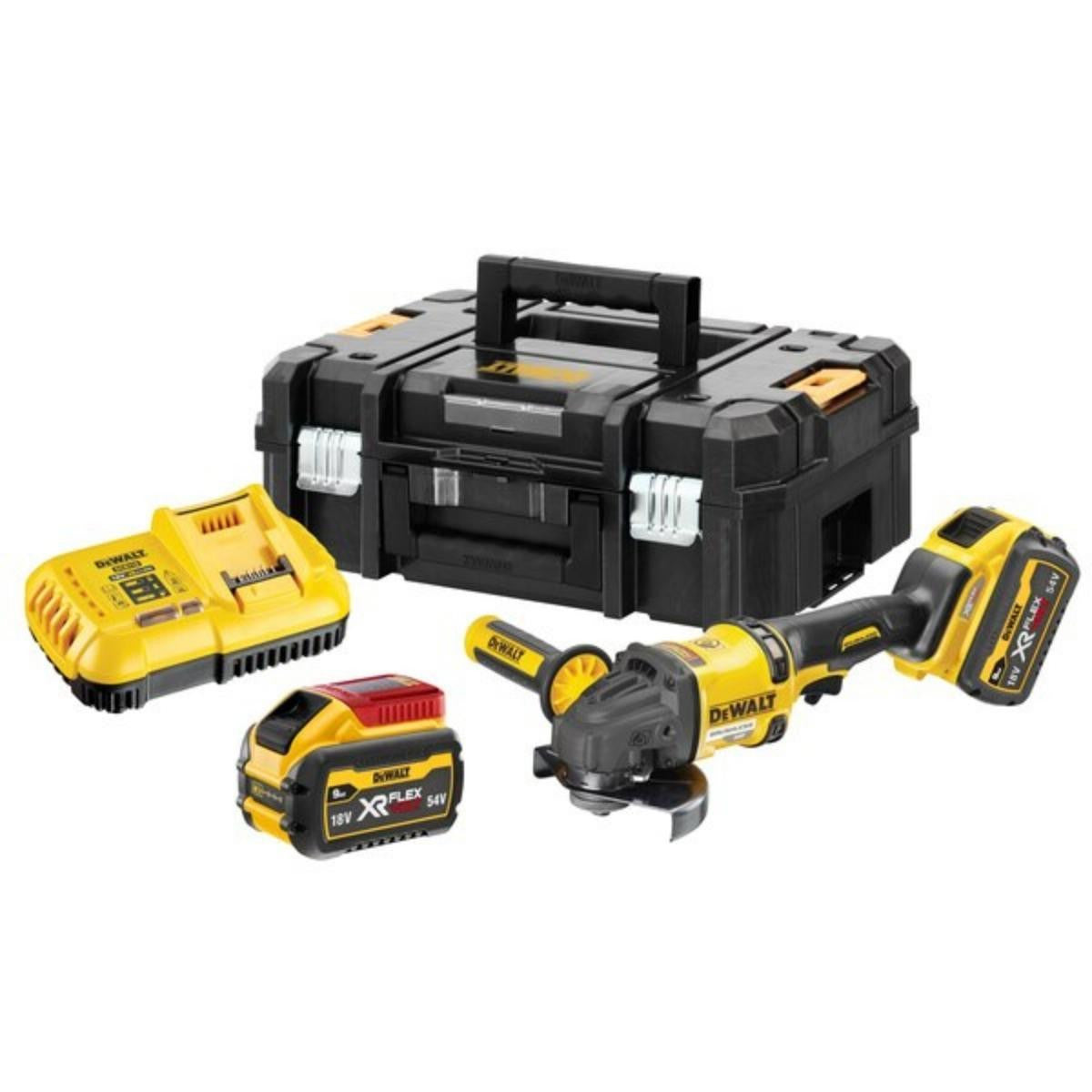 Meuleuse d'angle 54v xr flexvolt ø125 mm 2x3 ah dcg418x2-qw dewalt