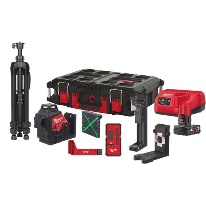 Laser 3 lignes vert 12v 4ah m12 3plkit-401p 4933478960 milwaukee