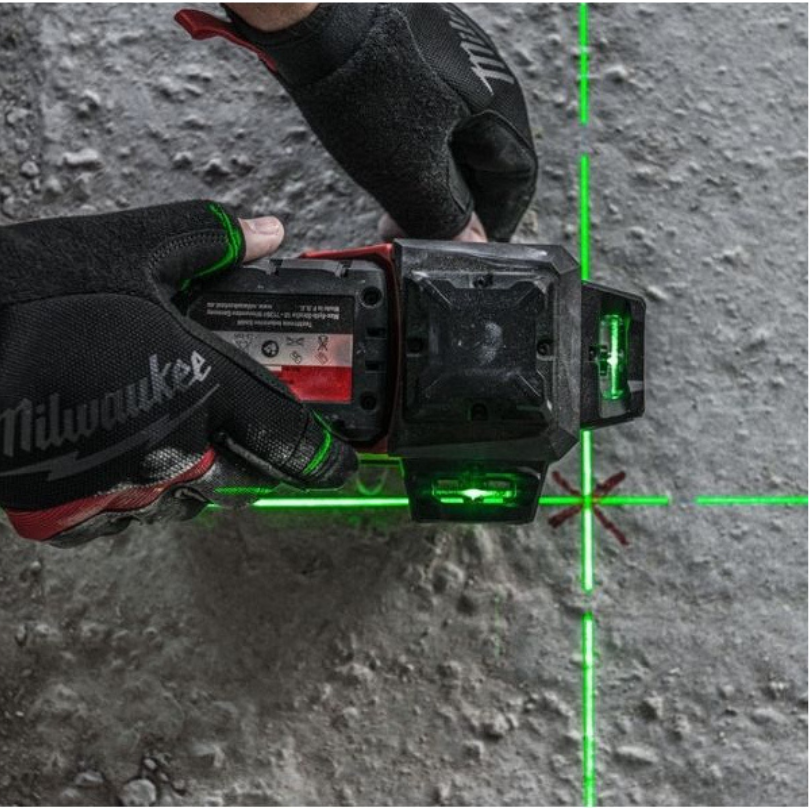 Laser 3 lignes vert 12v 4ah m12 3plkit-401p 4933478960 milwaukee