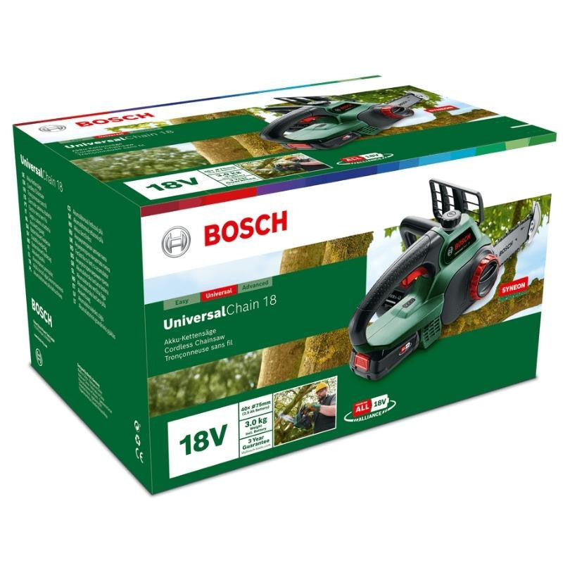Tronconneuse à chaîne 18 v universal chain 18 06008b8000 bosch