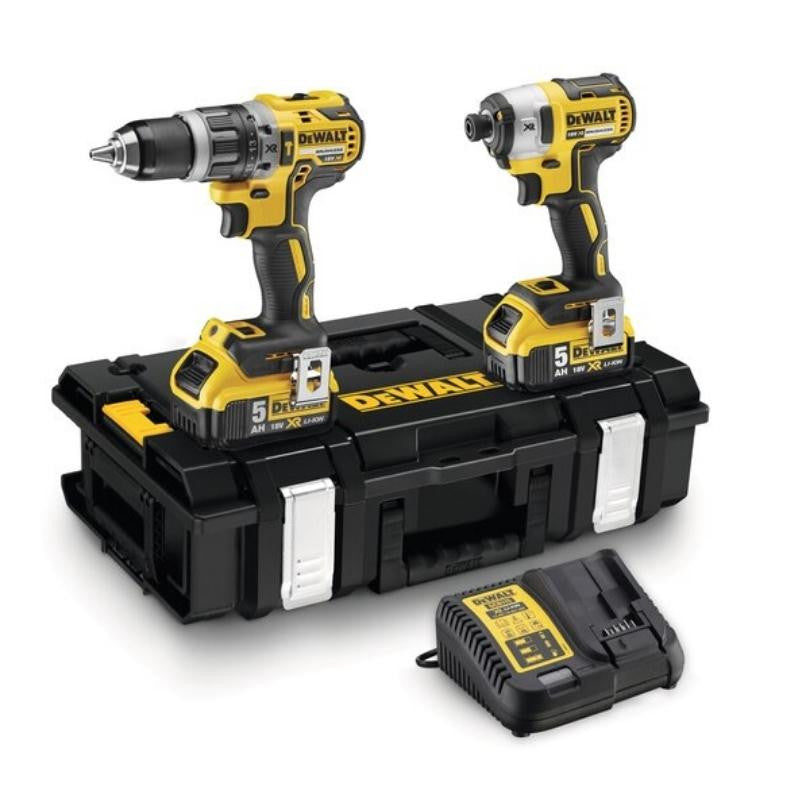 Perceuse dcd796 + visseuse à chocs dcf887 18v 5ah dck266p2-qw dewalt