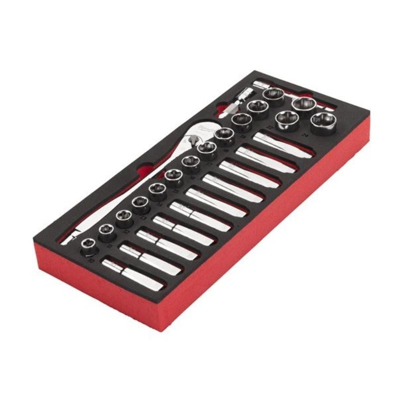 Module mousse douille et cliquet 1/2" 28 pcs 4932479826 milwaukee
