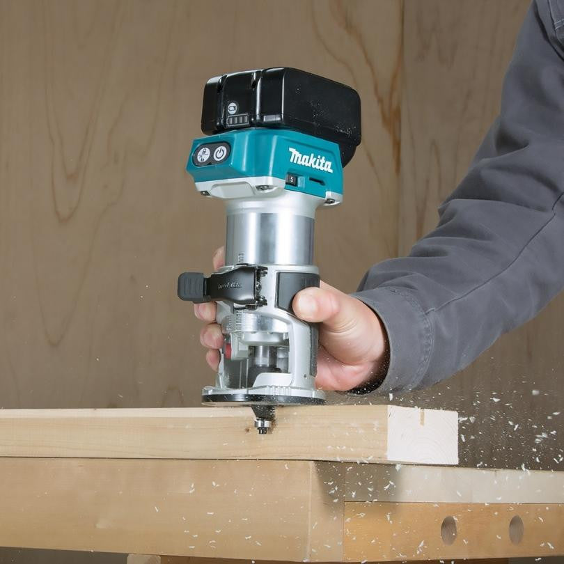 Affleureuse sans fil 18v lxt ø6/8mm solo drt50zjx3 makita