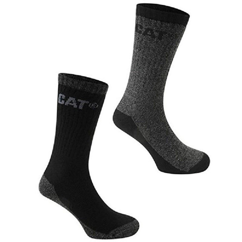 Paires de chaussettes hiver noir/gris c723 thermo caterpillar