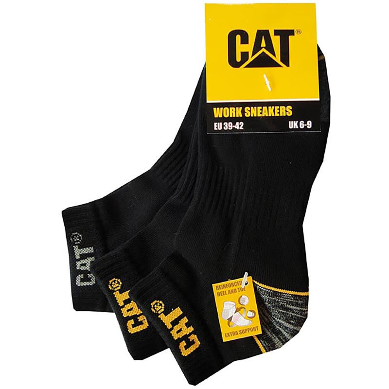 Paires de chaussettes noir/gris worksneakers mix cat 250a caterpillar