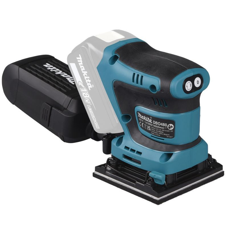 Ponceuse vibrante 18v lxt 112x102 mm solo dbo480z makita