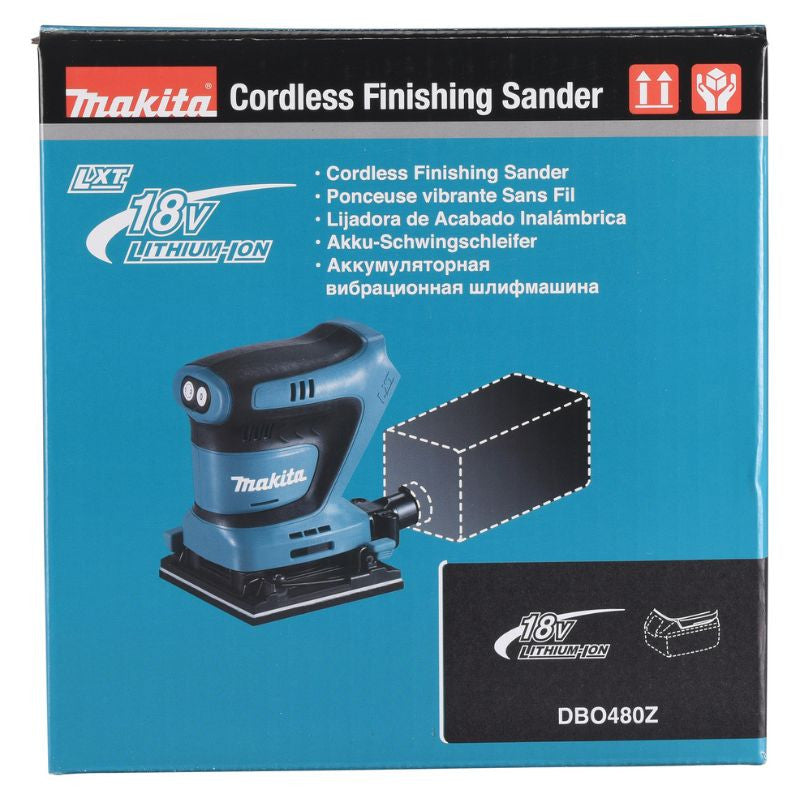 Ponceuse vibrante 18v lxt 112x102 mm solo dbo480z makita
