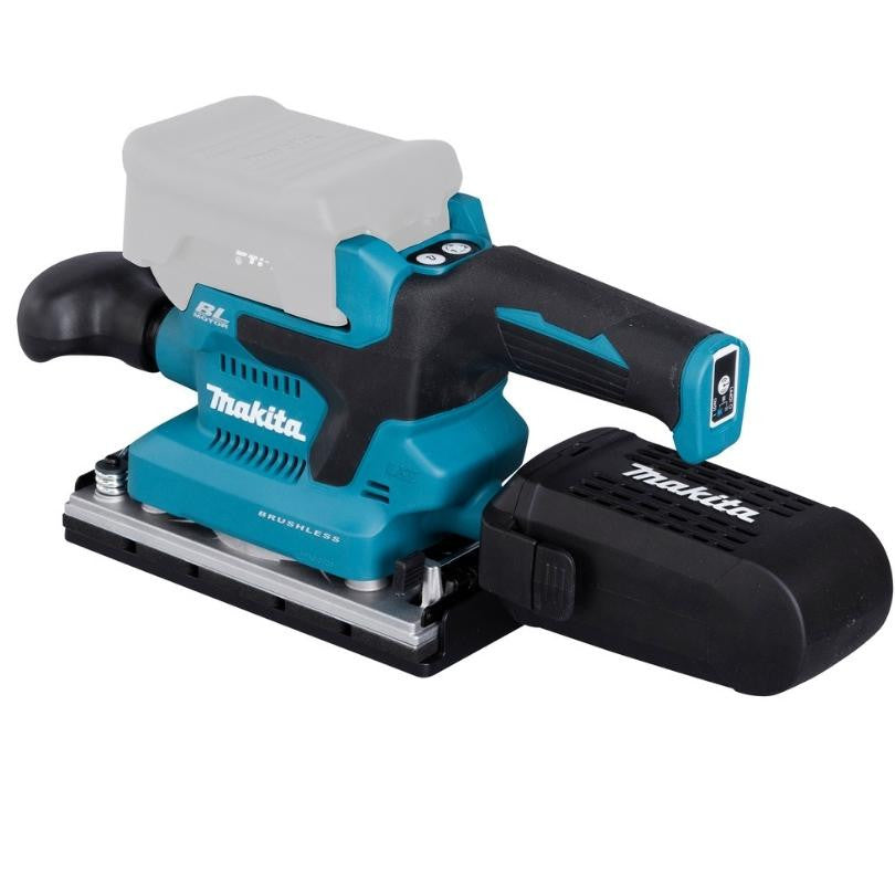 Ponceuse vibrante 18v lxt 93x185 mm + aws solo dbo381zu makita