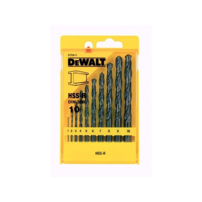 Coffret forets métal hss-r 10 piéces dt5911-qz dewalt