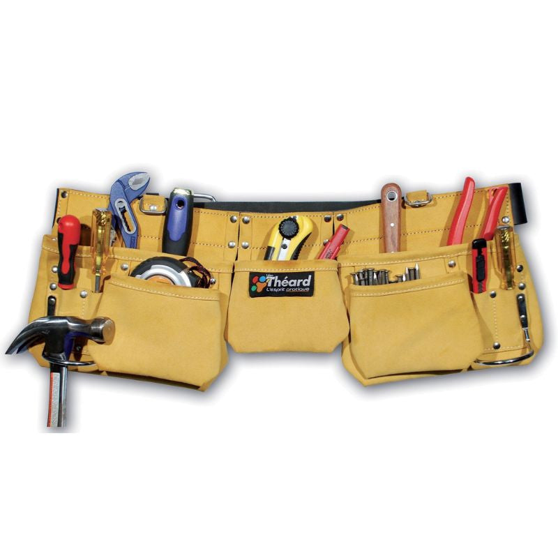 Poche à outils cuir et daim 9 poches 9002 theard