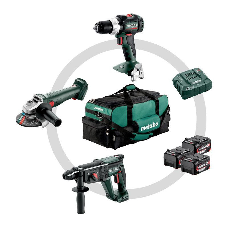 Pack 3 out 18v sb18ltbl+w18l9-125q+kh18ltx 685212000 metabo