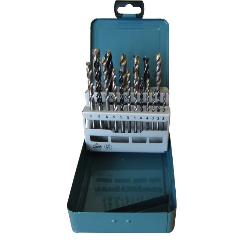 Coffret 18 forets bois métal béton cylindrique d-46202 makita