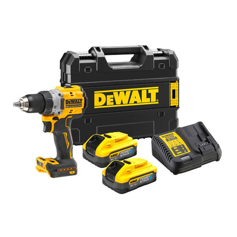 Perceuse visseuse 18v powerstack 2x5 ah en tstak dcd800h2t-qw dewalt